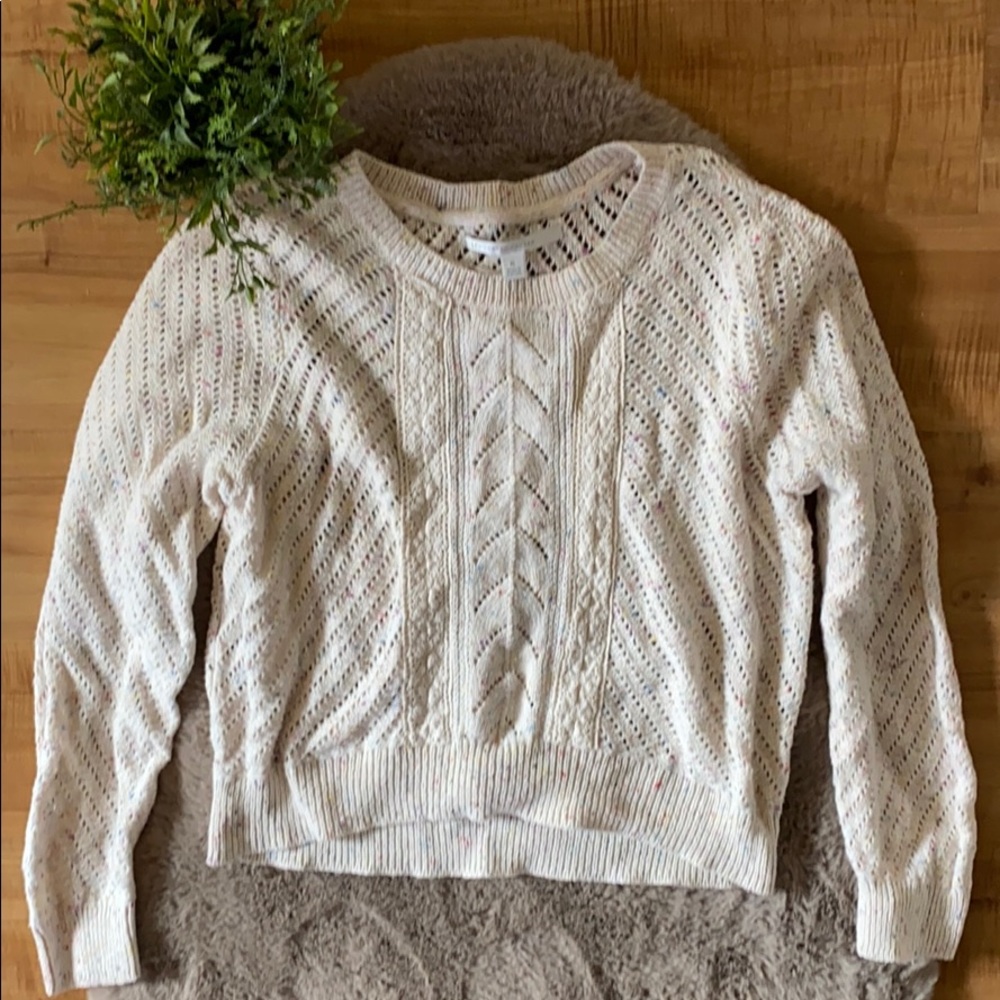 ❗️2 for $30❗️Lauren Conrad Cream Knitted Top